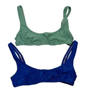 J.Crew Heritage Scoopneck Bikini Top - Set of 2 (Size S)